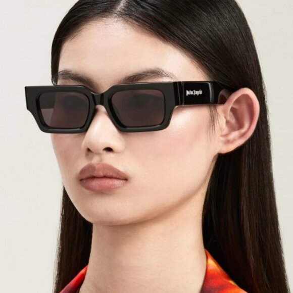 Palm Angels PERI086 HYDE 6055 Sunglasses Havana Rectangle Frame, Green Lenses - Picture 2 of 11